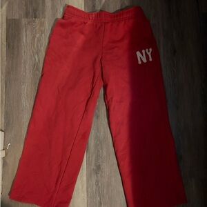 PacSun Red 'NY' Kids Sweatpants